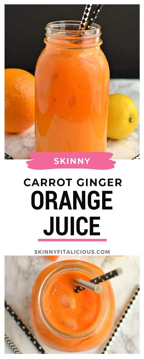 Carrot Ginger Juice, Orange Carrot Juice, Carrot Juice Recipe, Juice Healthy, Ginger Drink, Detox Juice Recipes, Juicer Recipes, Paleo Recipes Easy, Carrot And Ginger