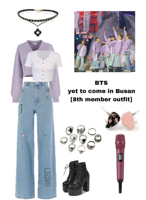 Bts Fashion Inspired Outfits, Outfits Bts Inspired, Jimin Inspired Outfits, Bts Concert Outfit Ideas, Bts Outfits Inspired, Bts Concert Outfit, Bts 8th Member Outfits, Kpop Inspired Outfits, Army Outfit