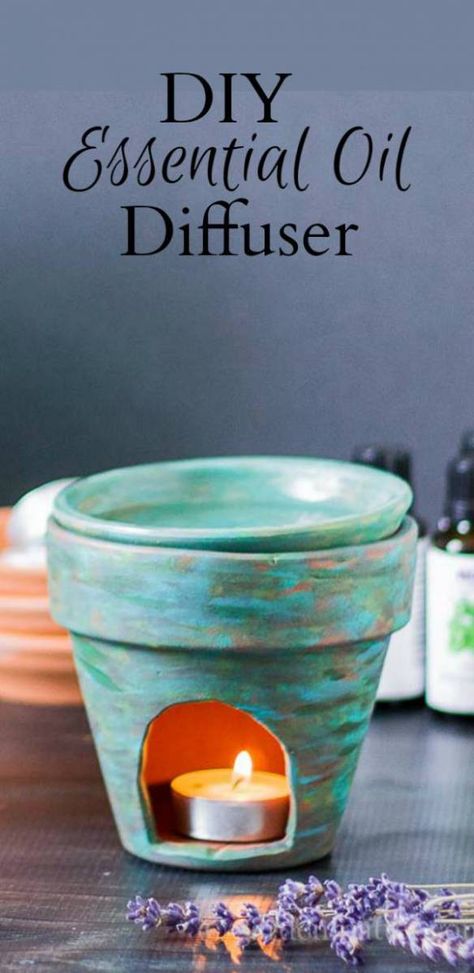 When I was growing up Essential oil diffusers were called Oil burners. The product hasn’t changed only the name. This is a tutorial of making your own diffuser. Some of you may be wondering w… Oil Burner Diy, Aromatherapy Diy, Diy Diffuser, Diy Essential Oil Diffuser, Diy Essentials, Essential Oils Gifts, Aromatherapy Gifts, Clay Pot Crafts, Herbal Essences