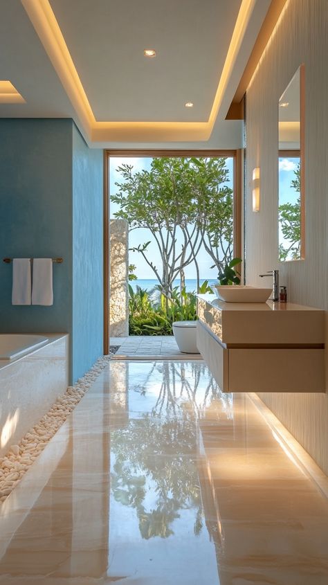 Minimalist Phuket villa with pale blue and beige colors, modern villa design, and serene ambiance. Minimalist Villa Design, Phuket Villa, Minimalist Villa, Villa Designs, Costa Rica Luxury, Unique Vacation Rentals, Oceanfront Vacation Rentals, Pet Friendly Vacations, Unique Vacations