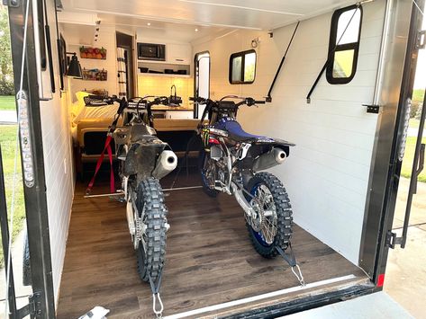 Motocross Trailer, Dirt Bike Trailer, Moto Trailer, Converted Cargo Trailer, Trailer Shelving, Motorcycle Cargo Trailer, Cargo Camper, Enclosed Trailer Camper, Cargo Trailer Camper Conversion