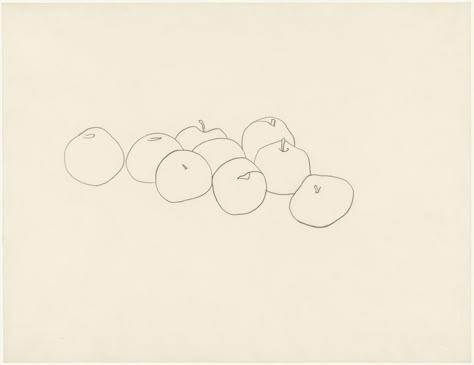 Ellsworth Kelly. Apples. Paris, 1949. Pencil on paper. 17 x 22 1/8" (43.4 x 56.4 cm). Gift of John S. Newberry (by exchange). 516.1965. © 2016 Ellsworth Kelly. Drawings and Prints Flower Illustrations, Circle Drawing, Ellsworth Kelly, Contour Drawing, 카드 디자인, 수채화 그림, Plant Drawing, Art And Illustration, A Drawing