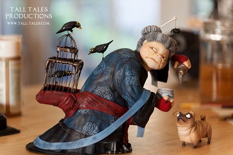 Caroline McFarlane-Watts: My Little China Girl Orchid House, Witch Figurines, Witch Characters, Brothers Grimm, Tall Tales, The Worst Witch, Polymer Clay Dolls, China Girl, Miniature Books