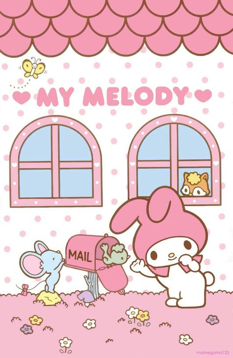 헬로키티 배경화면, My Melody Wallpaper, Charmmy Kitty, Hello Kitty Images, Melody Hello Kitty, Karakter Disney, Hello Kitty Art, Sanrio Wallpaper, Pink House