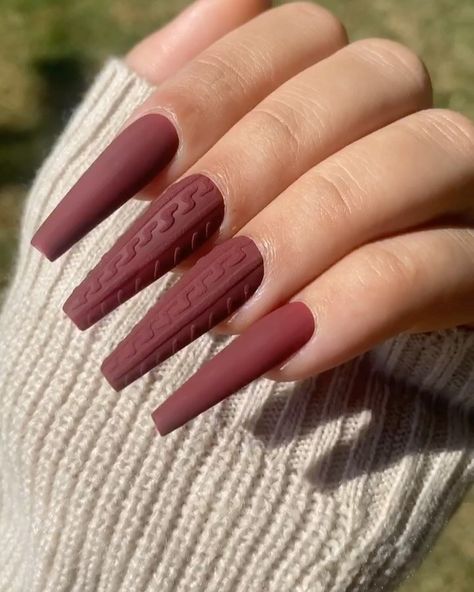 Nail Glam’s Instagram profile post: “Tutorial since you guys asked:) use “ETk40” for 40% off madamglam.com my fav gel polish brand! matte topcoat from @red_iguana @madam_glam” Burgundy Matte Nails, Sheer Polish, Gel Polish Brands, Nail Glam, Madam Glam, Wow Nails, Rose Nail Art, Sweater Nails, Matte Nails Design