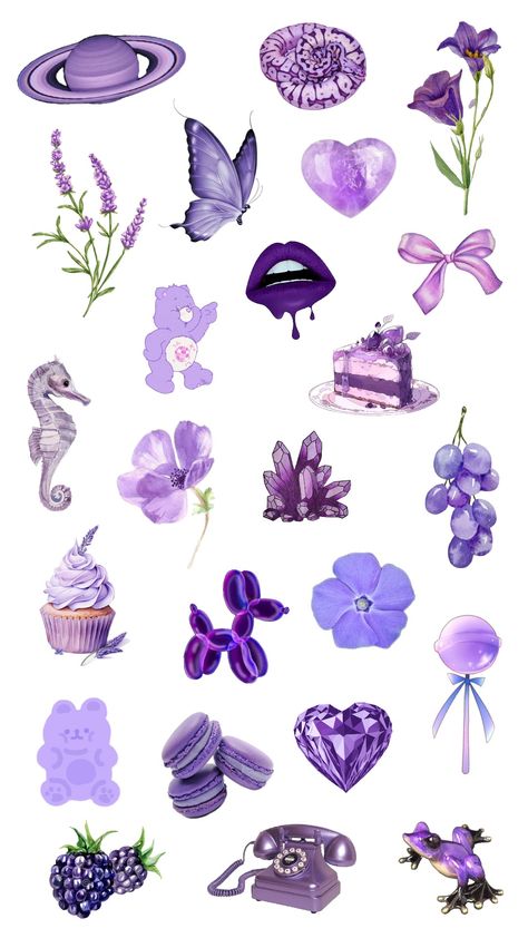 Violet Design For Scrapbook, Violet Journal Stickers, Pastel Purple Stickers Printable, Lilac Stickers Aesthetic, Lavender Stickers Aesthetic, Scrapbook Stickers Printable Purple, Printable Purple Stickers, Violet Stickers Printable, Purple Scrapbook Stickers