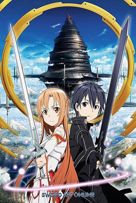 Amazon.com: Sword Art Online SAO Anime Poster 24in x 36in: Posters & Prints Croquis, Swords, Anime Shows, Sao Anime, Kirito Asuna, Anime Poster, Online Posters, Art Anime, Best Anime Shows