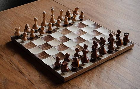 Living Room Showpiece, Modern Chess Set, Wood Inspiration, Still Game, Wood Chess Set, California Food, Wood Chess, Perfect Living Room, Chess Sets