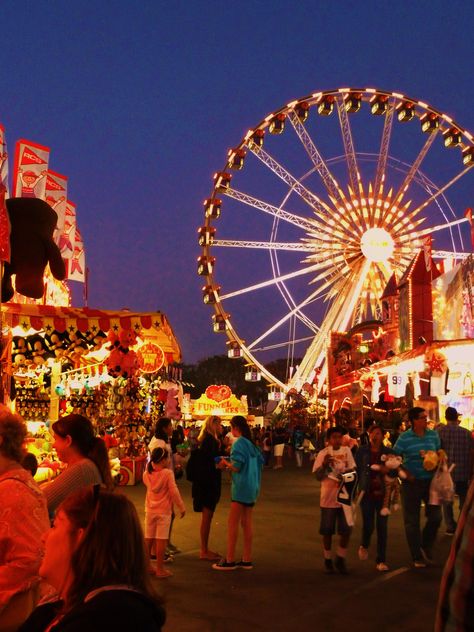 Orange County Fair, County Fair, Amusement Park, Orange County, Ferris Wheel, At Night, Wheel, Walking, Orange