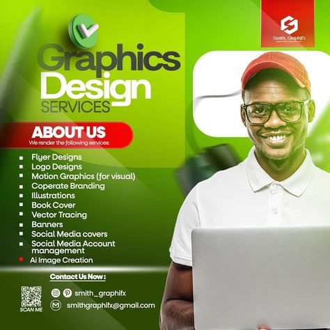 Flyer Design For Graphic Designer, Flyer For Graphic Design Business, Instagram Graphics Design, Social Design Graphics, Graphic Designer Advertisement Flyer, Best Logo Design Graphic Designers, About Me Graphic Design, Graphic Design Services Flyer, Service List Design