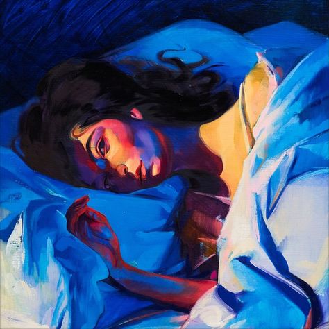 “That quick, heady gestalt, that immediate rush, is formal. It’s about light contrasting dark, saturation and brightness, a requisite attitude infusing those formal attributes.” Melodrama, Lorde, A Woman, Bed, Blue