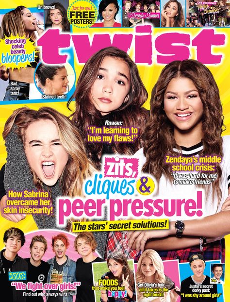 Our February 2015 issue is here! What do you think of our new cover, featuring Sabrina Carpenter, Rowan Blanchard, and Zendaya? 2000 Posters, Terrifying Halloween Costumes, Rose Granger Weasley, 00s Party, Y2k Magazine, 2000s Magazines, Magazine Cover Page, Terrifying Halloween, 1980s Childhood