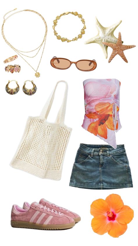 Ahs Summer Outfits, Ahs Style Outfits Summer, Outfit Collage Summer, Aussie Summer Outfits, Summer Outfits Collage, Summer Outfit Collage, Summer Outfits Vacation, Street Style Outfits Casual, Greece Outfit