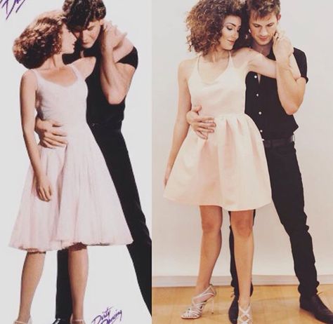 Dirty Dancing Baby & Johnny Halloween costumes Halloween Costume 80s, Dirty Dancing Costume, 80s Couple Costume, Fantasia Diy, 80s Halloween Costumes, 90s Halloween Costumes, Teen Halloween, Baby Kostüm, 80s Costume