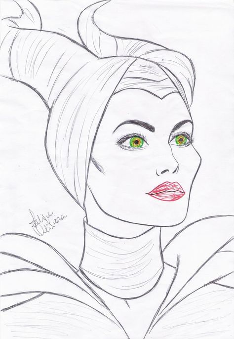 Angelina Jolie Maleficent | Angelina Jolie as Maleficent by filipeoliveira Maleficent Pictures, Maleficent Drawing Easy, Maleficent Drawing, Maleficent Angelina Jolie, Maleficent Art, Silhouette Disney, Angelina Jolie Maleficent, Drawing Disney, Disney Maleficent