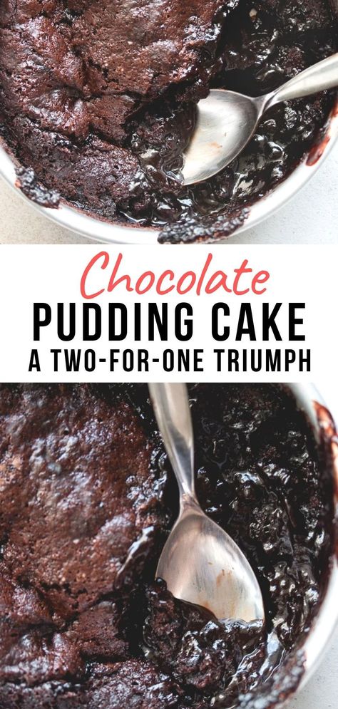 Chocolate Pudding Cake Recipe, Pudding Cake Recipe, Easy Chocolate Pudding, Brownie Pudding, Fudge Chocolate, Chocolate Pudding Cake, Cake Mug, Yummy Desserts Easy, Moist Chocolate Cake