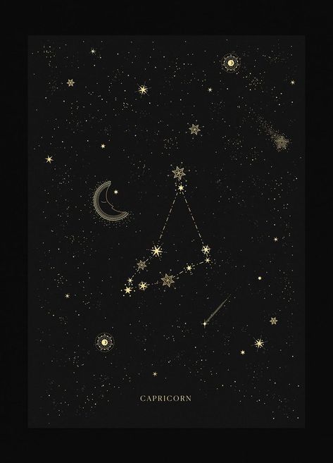 Constellation Capricorn, Capricorn Aesthetic, Astrology Capricorn, Capricorn Constellation, Sagittarius Constellation, Gemini Constellation, Capricorn Zodiac Sign, Aquarius Constellation, Aries Constellation