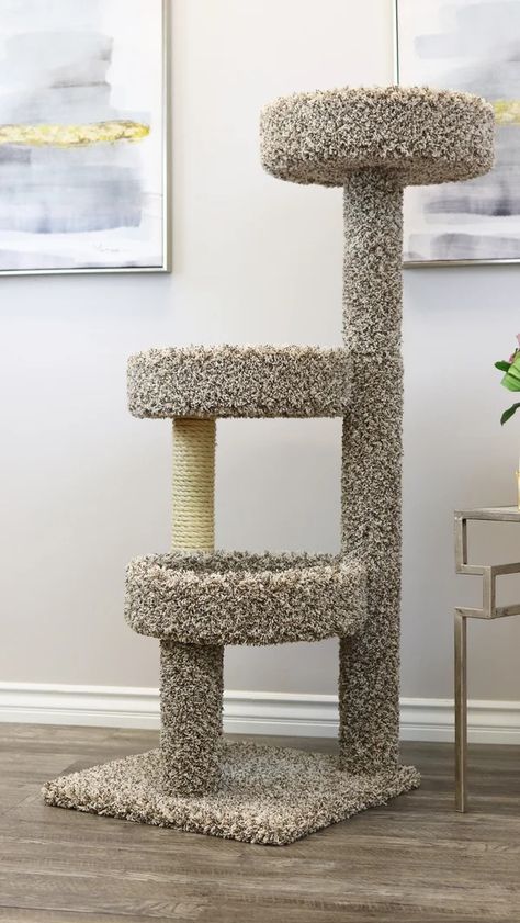 50" Carpeted Cat Tree Kings Throne, Cat Condos, King On Throne, Cat Towers, Cat Perch, Cat Trees, Wood Cat, Sisal Rope, New Cat