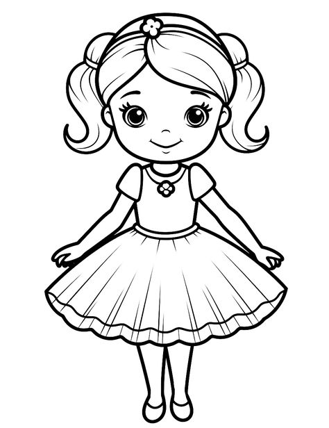 Ballerina Coloring Pages Free Printable, Girl Coloring Pages For Kids, Cute Girl Coloring Pages, Ballerina Coloring, Cute Coloring Page, Girl Coloring Pages, Ballerina Coloring Pages, Girl Outlines, Ballerina Outfit