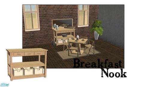 Breakfast Nook | ~Monica~ Sims 4 Kitchen, Breakfast Nook, The Sims Resource, Custom Content, Sims Resource, Sims 2, 2 Set, Dining Rooms, The Sims