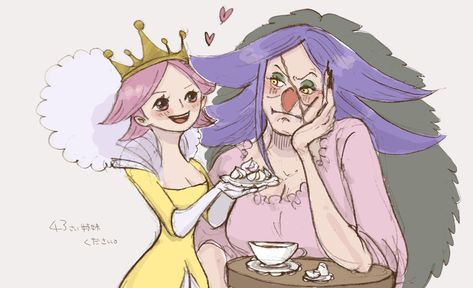 Brulée & Broyé Charlotte by @rukokku82 - #Onepiece Charlotte Brulee One Piece, Brulee One Piece, Charlotte Brulee, One Piece Katakuri, Pokémon Drawing, Big Mom Pirates, Charlotte Family, Ace One Piece, Big Mom