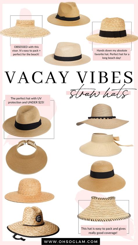 Beach Hats Outfit, Straw Hat Outfit, Straw Hats Outfit, Hat Outfits Summer, Spring Style Inspiration, Hat Outfits, Vacation Hat, Womens Beach Hat, Greece Outfit