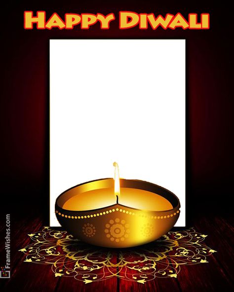 Divali Ideas Card, Diwali Wishes With Photo, Diwali Photo Frame, Diwali Frame, Happy Diwali Photo, Deepavali Greetings Cards, Diy Photo Booth Frame, Almond London, Happy Dipawali