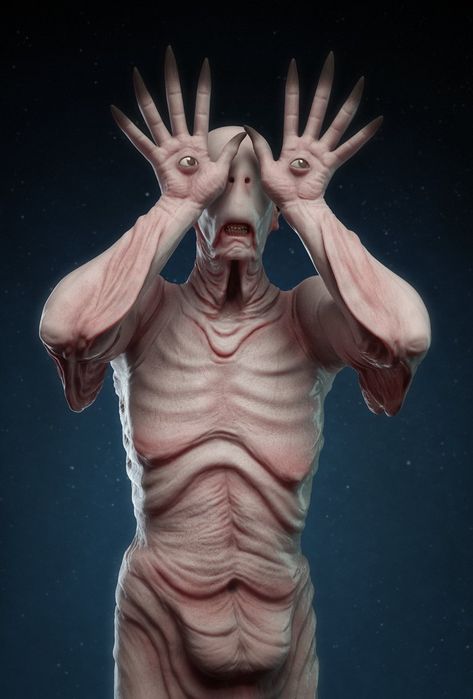 Pale Man, Niyazi Selimoglu on ArtStation at https://www.artstation.com/artwork/mw3Z Pan's Labyrinth Art, Pale Man, Pan's Labyrinth, Labyrinth Art, Doug Jones, Japanese Monster, Creepy Tattoos, Horror Makeup, Comic Drawing