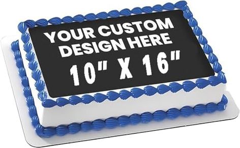 Custom Edible Prints on Cake: Create Your Special Event with Custom Edible Image Toppers - Upload Photos for Unique, Stylish Designs on Rectangular, Cakes and Cupcake Designs - 10" x 16" Rectangular Cupcake Designs, Edible Cake Toppers, Edible Cake, Your Special, Special Event, Cake Toppers, Cupcake, Create Your, Cake