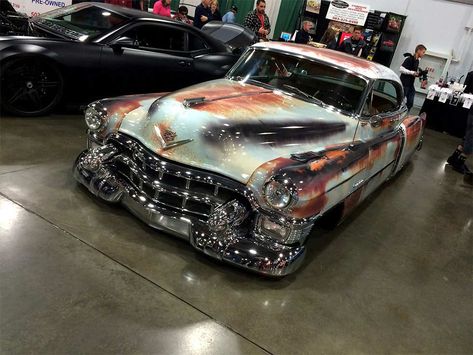 Cadillac Coupe De Ville Patina Rust Wrap | Wrapfolio Truck Crafts, Rat Rod Cars, Car Paint Jobs, Patina Paint, Rust Paint, Rusty Cars, Rat Rods Truck, Abandoned Cars, Paintings I Love