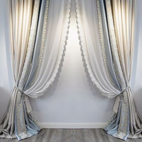 Bedroom Bay Window, Simple Curtain, Bay Window Curtains, Sale Windows, Silk Pattern, Tulle Curtains, Simple Curtains, Luxury Curtains, French Rococo