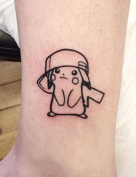 Fancy Tattoo For Girl, Fancy Tattoo For Boy, Pokemon Tatoos Ideas, Funny Tattoo Designs, Pikachu Tattoo Design, Friend Tattoos Matching, Spongebob Tattoo, Tatoo Dog, Pokemon Tattoos