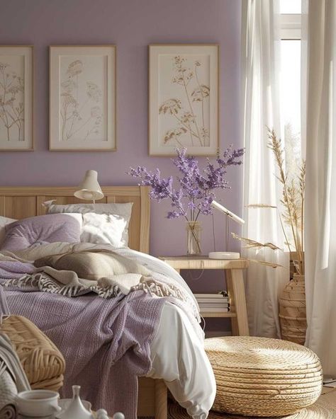 3 Interior Painting Design Color Schemes to Love • 333+ Art Images Bedroom Cupboard Designs Modern, Lavender Bedroom, Timeless Bedroom, Lavender Room, Neutral Bedrooms, Bedroom Wall Paint, Bedroom Renovation, Luxurious Bedroom, Bedroom Refresh