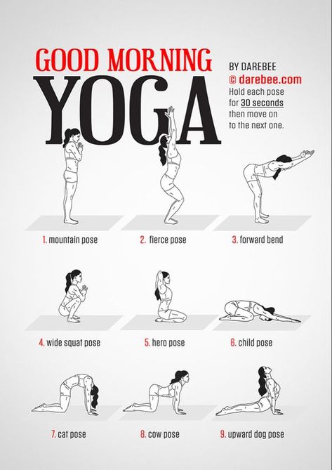 Fitness Outfits, Good Morning Yoga, Darebee Workout, Morning Yoga Workouts, Workout Morning, Tenk Positivt, Latihan Yoga, Yoga Beginners, Trening Fitness