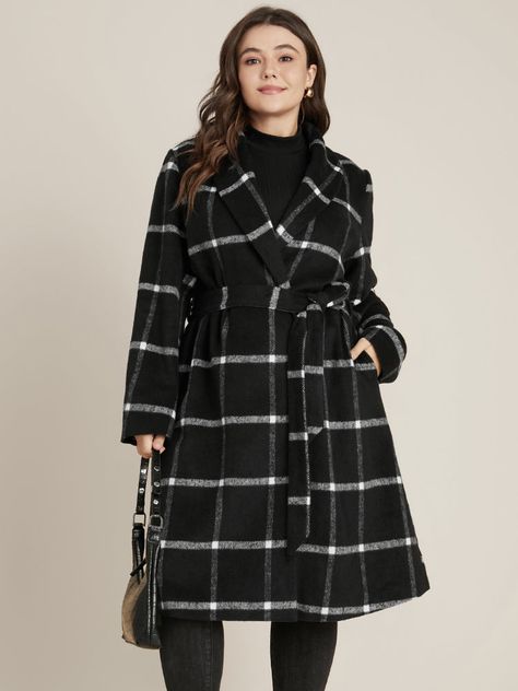 Long black wool coat