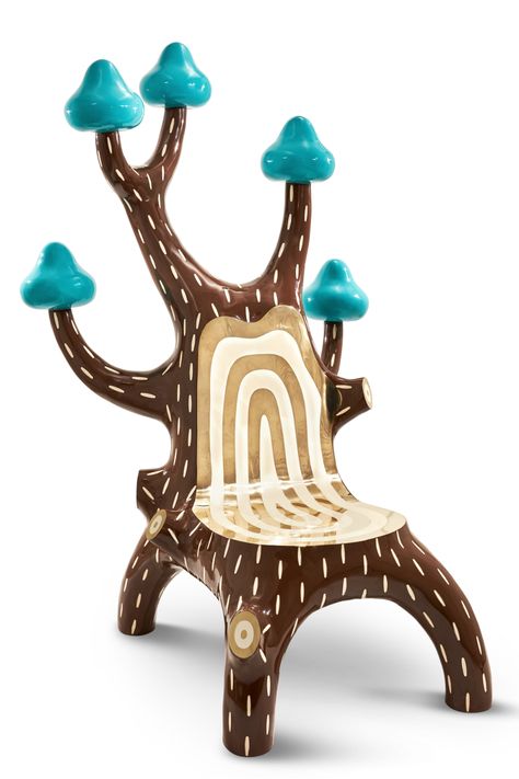 Mushroom Chair, Brass Chair, Magical Tree, Nature Inspired Decor, Design Movements, Fantastic Furniture, Funky Furniture, Italian Furniture, Inspired Homes