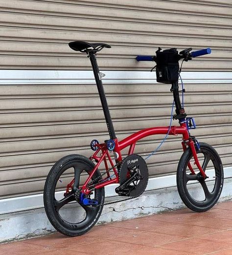 Brompton Custom, Brompton Bicycle, Brompton Bike, Red Carbon Fiber, Folding Bike, Tag Design, Bicycle Bike, Carbon Fiber, Bicycle