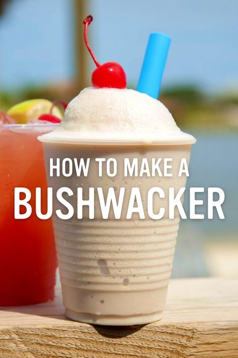 Bushwacker Recipe, Frozen Drinks Alcohol, Iced Drinks Recipes, Summer Drinks Alcohol, Cocktail Drinks Alcoholic, Fall Cocktails Recipes, Bushwacker, Mixed Drinks Alcohol, Yummy Alcoholic Drinks