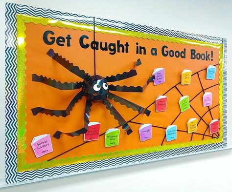 Fall Classroom Ideas That Will WOW Your Students – My Everyday Classroom Fall Library, Book Bulletin Board, School Library Bulletin Boards, October Bulletin Boards, Library Decorations, School Library Decor, Elementary Bulletin Boards, School Library Displays, Library Bulletin Board