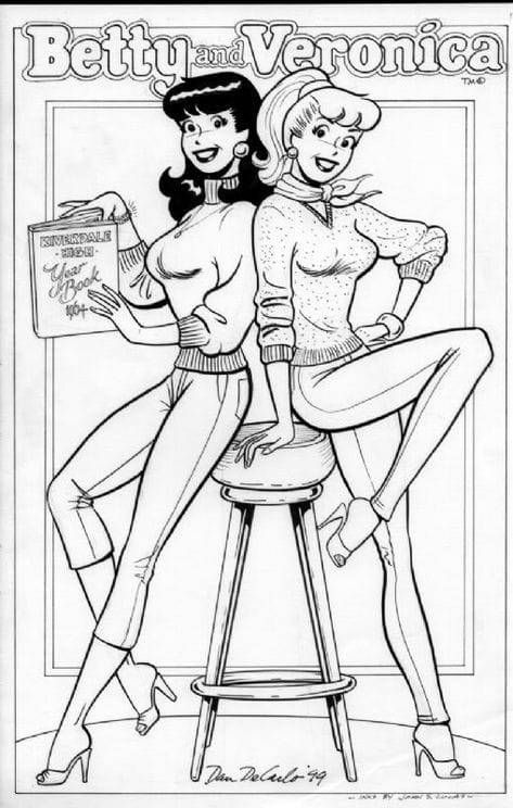 Dan DeCarlo Archie Art Style, Dan Decarlo Art, Archie Comics Characters, Betty Veronica, Dan Decarlo, Coloring Stuff, Archie Comic Books, Katy Keene, Archie And Betty