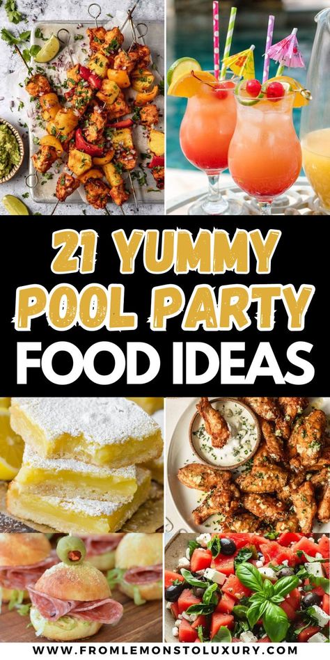 This article is all about pool party food ideas for adults, pool party food ideas for a crowd. pool party food ideas for adults summer, pool party food ideas for teens, pool party food ideas for kids, pool party food ideas for adults fun, pool party food ideas for a crowd easy Kids Pool Party Food, Summer Pool Party Food, Pool Party Food Ideas, Food Ideas For A Crowd, Teen Pool Parties, Party Food Ideas For Adults, Party Food For Adults, Pool Party Adults, Pool Party Food