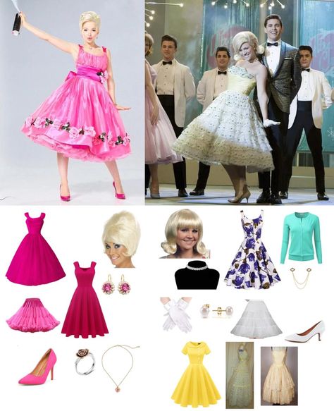 Hairspray Halloween Costumes, Hairspray Costume Ideas, Hairspray Movie Outfits, Hairspray Dresses, Tracy Turnblad Costume, Hairspray Fashion, Hairspray Outfits, Amber Von Tussle, Hairspray Party