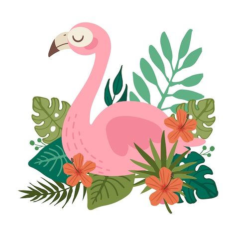 Flamingos Art Illustration, Quilts Designs, Valentines Day Doodles, Spring Flowers Wallpaper, Flamingo Vector, Flamingo Illustration, Colorful Stationery, Cute Flamingo, Flamingo Birthday Party