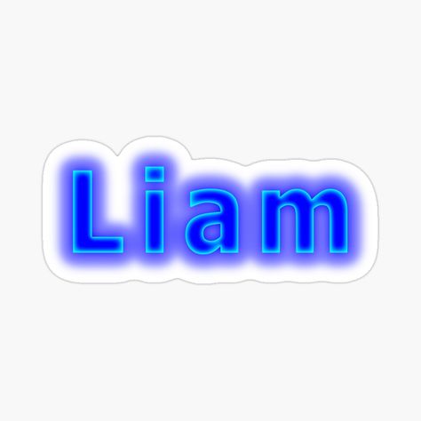 Get my art printed on awesome products. Support me at Redbubble #RBandME: https://www.redbubble.com/i/sticker/Boy-Name-Liam-in-cool-illuminated-blue-colors-by-DigitaPics/163638133.EJUG5?asc=u Liam Name, Boy Name, Coloring Stickers, Boy Names, Eye Catching Colors, Transparent Stickers, Dad Hats, Sticker Design, My Art