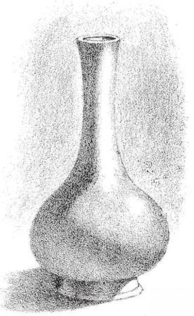 How to Shade Vases : Adding Shadows to Vases Drawing Tutorial - How to Draw Step by Step Drawing Tutorials Pointillism Still Life, Stipling Drawings Easy, How To Draw A Vase, Shading Drawing Ideas, Vase Art Drawing, Easy Still Life, Vase Sketch, Easy Still Life Drawing, Vases Drawing