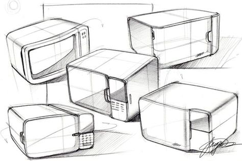 Microwave Sketch, Fridge Sketch, Oven Sketch, Microwave Drawing, Object Sketches, Static Nature, Fridge Design, Product Sketches, Elephant Sketch