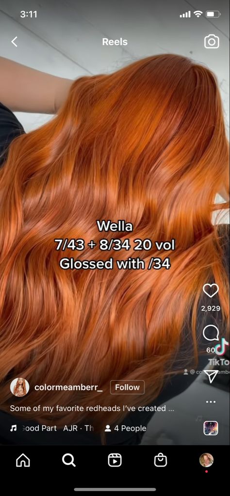 Copper Hair Wella Formula, Ginger Copper Hair Formula, Orange Copper Hair Color Formula, Wella Formulas Copper, Wella Copper Hair Color, Orange Hair Formula, Wella Color Formulas Copper Red Hair, Wella Copper Hair Color Formula, Ion Copper Hair Color