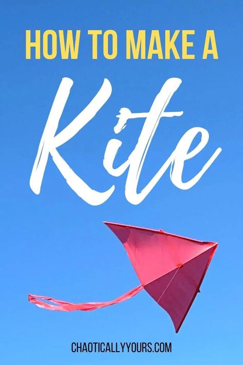 Learn how to make a kite two different ways! Complete, easy to follow instructions for how to make a DIY kite at home that will actually fly! Kite Making For Kids, Build A Kite, Diy Kites, Kite Template, Homemade Kites, Day Camp Activities, Make A Kite, Kite Tail, Diy Kite