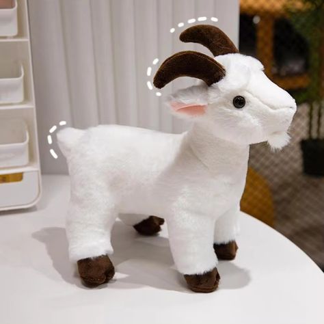 Goat Stuffed Toy Standing Goat Plush Toy Adorable Black White Stuffed Doll Pillow for Home Office Bedroom Decoration for Kids - AliExpress 26 Goat Plush Pattern, Cute Goat Crochet Pattern, Goat Plush, Goat Stuffed Animal, Goat Pillow, Goat Blanket, Doll Pillow, Book Week Costume, Home Office Bedroom