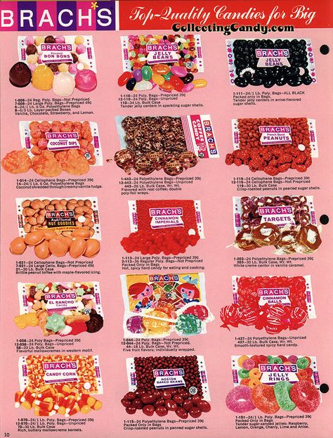 Brachs Candy Vintage, 80s Candy Aesthetic, 70s Sweets, 1970s Candy, 1970s Food, 80s Candy, 70s Food, Brachs Candy, Vintage Food Labels